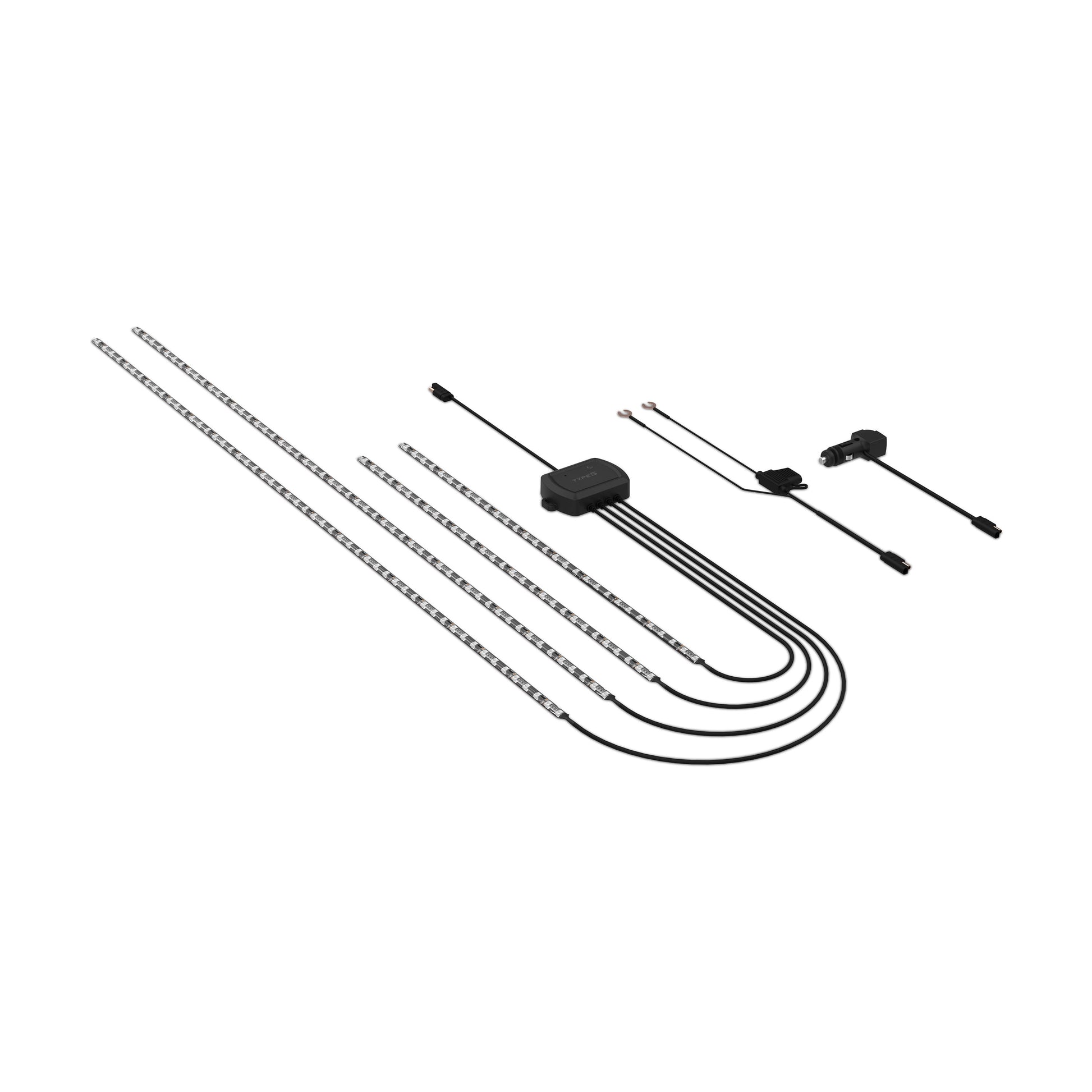 - Appglow Multicolor Underglow LED Kit, Carplay Compatible, Siri & Hey Google Voice-Control, Bluetooth, Custom RGB Lighting Presets, Control Zones, 112 Inches